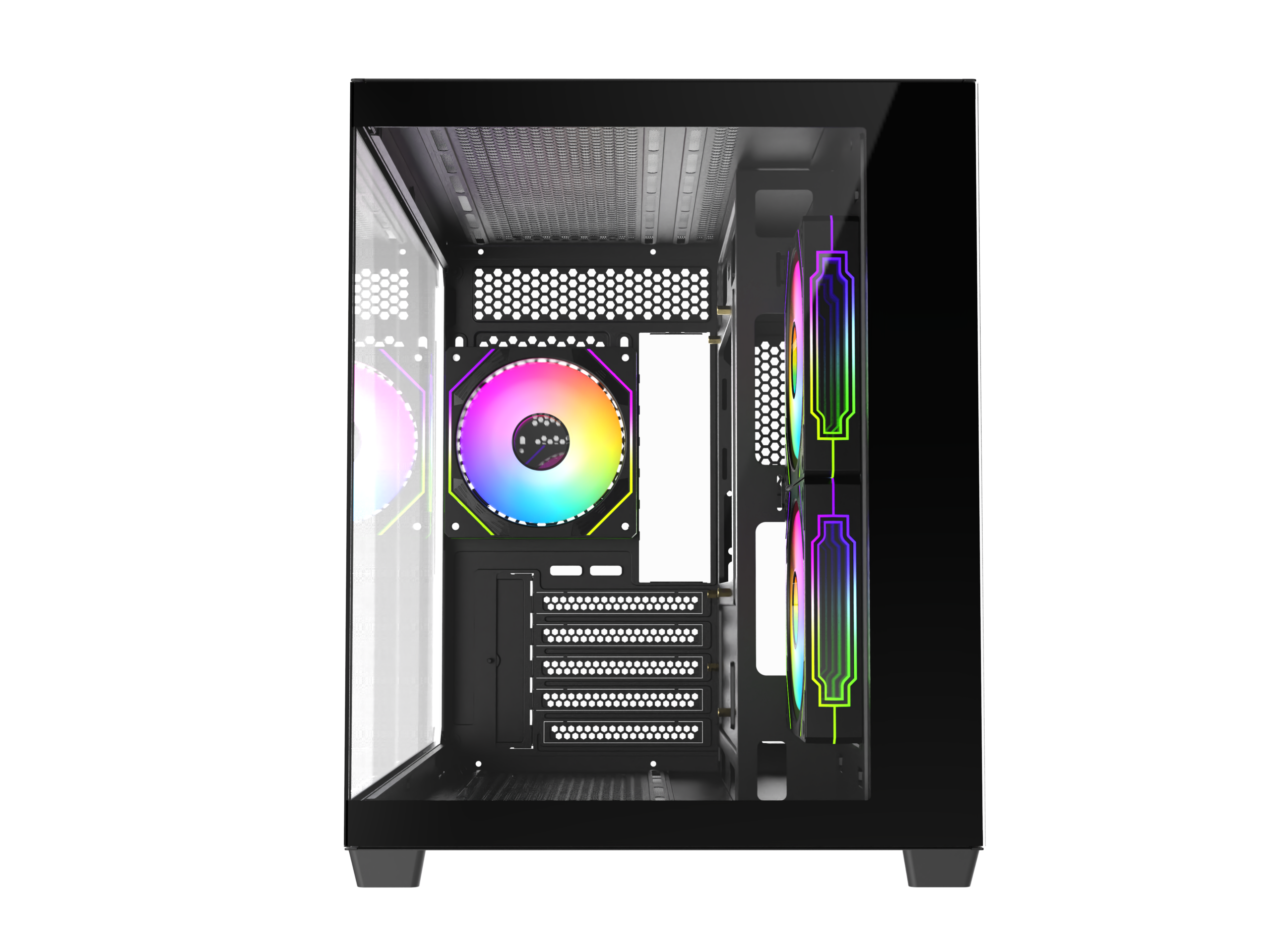 XERO BEYOND MATX PC CASE BLACK - Front View