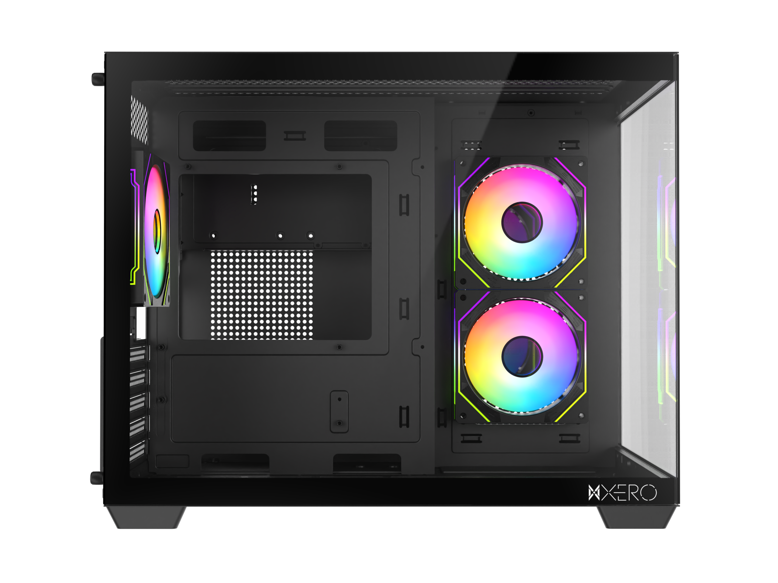 XERO BEYOND MATX PC CASE BLACK - Side View