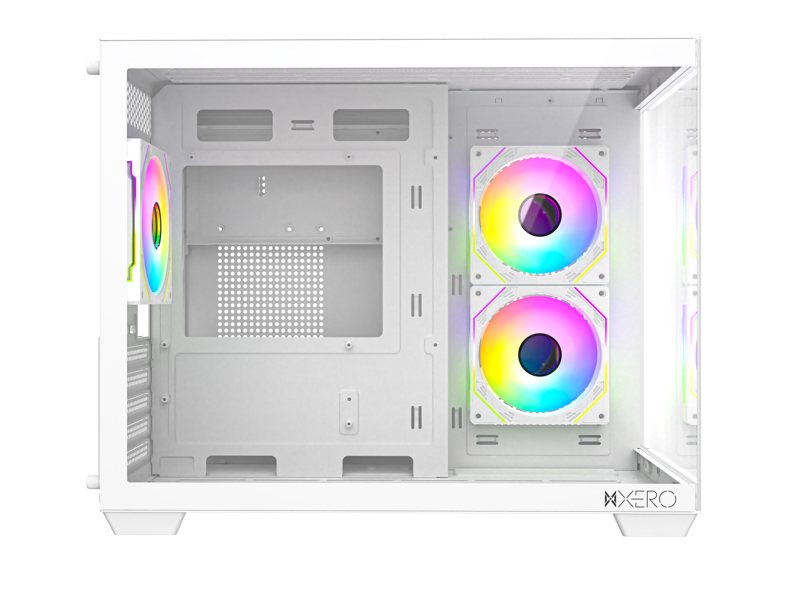 XERO BEYOND MATX PC CASE WHITE - Side View